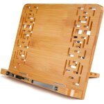 Ershi - support de lecture pliable, support pour livre en bambou, rglable 5 degr pupitre de lecture, ...
