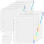 Ershi - vakki pochettes perfores a4 avec index color, pochettes transparentes a4, utilisables comme ...