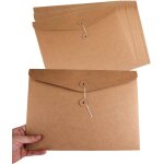 Eryi - lot de 10 porte - documents en carton et papier kraft format a4 pochette document en papier kraft ...