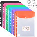 Eryi - 12 pochette porte - document a4, pochettes plastique a4 transparente pochettes perfores extensibles ...