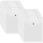 Eryi - 12pcs pochette plastique a4 classeurs et chemises transparentes, 11 trous classeur a anneaux avec ...