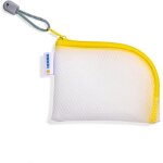 Eryi - 20252 - trousse de voyage a fermeture eclair - format a7 - jaune transparent - petite pochette ...
