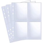 Eryi - 30 packs de 240 pochettes de cartes photos de 2, 5 x 3, 5 pouces pour classeur a5 a 6 anneaux, ...