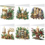 Eryi - 6 pcs nol diamond painting carte anniversaire diamant painting carte de voeux broderie diamant ...