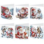 Eryi - 6 pcs nol diamond painting carte anniversaire diamant painting carte de voeux broderie diamant ...