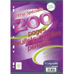 Eryi - 9325c (gamme scolaire clairefontaine) - un paquet de feuillets mobiles sous film - a4 21x29, 7 ...