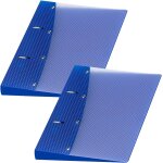Eryi - a115145 - classeur a anneaux diamond, din a5, 2 pices, bleu, hauteur de remplissage 20 mm, classeur ...