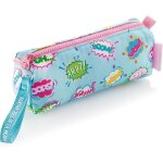 Eryi - agatha ruiz de la prada - trousse scolaire ronde, fermeture eclair en plastique rsistant, poigne ...