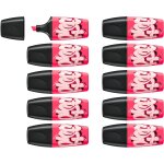 Eryi - boss mini by snooze one - mini surligneur - lot x 10 surligneurs fluo - rose