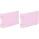 Eryi - - classeur a fiches bristol avec etiquettes d'identification - 2 anneaux - format a5 (25x16, 5cm) ...