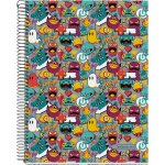 Eryi - level up - cahier a4, 140 feuilles de 70 g / m, lign horizontal de 7 mm, 4 bandes colores, 4 ...