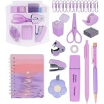 Eryi - mini kit de fournitures de bureau comprenant une agrafeuse, un distributeur de ruban adhsif, ...