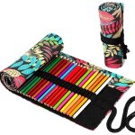 Eryi - trousses crayons rouleau, 72 trous etui a crayons en toile pour garçons et filles, portable trousses ... Eryi - trousses crayons rouleau, 72 trous etui a crayons en toile pour garçons et filles, portable trousses ...