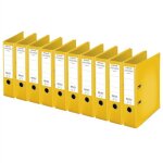 Esselte lot de 10 classeurs a levier chromos a4 dos de 80 mm jaune