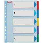 Esselte 100207 intercalaire de classement onglet avec index num�rique carton multicolore