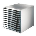 Esselte bloc de classement 10 tiroirs - gris / anthracite