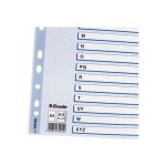 Esselte intercalaire 10 positions pr� - imprim� : a - z a4 a onglets multicolore