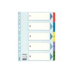 Esselte intercalaire 5 positions 1 - 5 a4 a onglets blanc