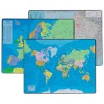 Esselte sous - mains en plastique,  planisphere