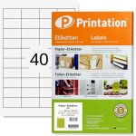 Etiquettes autocollantes 48, 5 x 25, 4 mm, 4000 etiquettes d'adresse, 40 autocollant par feuille, feuille ...