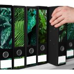 Etiquettes autocollantes pour dos de classeur lot de 12, 6 styles motif floral et oiseau pour dossiers ...