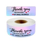 Etiquettes autocollantes de scellage  thank you pour soutenir ma petite entreprise , 120 pi�ces, pour ...