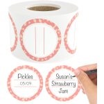 Etiquettes de conserve solubles pour bocaux - 2  coral 500 etiquettes solubles pour bocaux mason - etiquettes ...