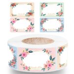 Etiquettes de nom de fleurs autocollantes, etiquette de date manuscrite vierge, pour rfrigrateur et ...
