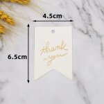 Etiquette de remerciement en papier kraft, blanc, noir bronzant, pour pltre de bougie, emballage artisanal, ...