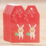 Etiquette volante de couleur blanche, oiseau avec fleur, impression d'un ct, montre le dpart de l'hiver, ...