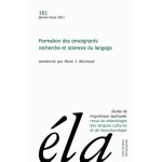 Etudes de linguistique applique n 161, janvier - mars 2011 - formation des enseignants, recherche et ...