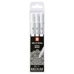 Etui de 3 stylos sakura gelly basic real - blanc - sakura