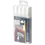Etui de 4 marqueurs craies liquide waterproof pte biseau blanc