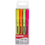 Etui de 4 surligneur pte biseaut�e 0, 5 - 3, 5mm assortis