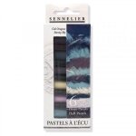 Etui de 6 demi pastels a l'�cu sennelier coloris ciel orageux
