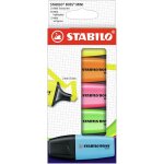 Etui carton de 5 surligneurs stabilo boss mini - assortiment fluo