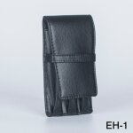 Etui a crayons en cuir pu noir motif crocodile, pochette uniquement pour 3 stylos, sac de rangement stylo ...