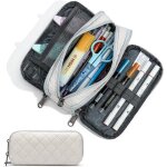 Etui a crayons de grande capacit, pochette de crayon esthtique avec 3 compartiments sac de rangement ...