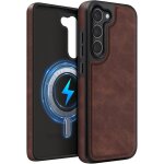 Etui en cuir pour samsung galaxy s23 plus 6, 6 pouces, coque en cuir compatible avec magsafe / chargeur ...