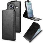 Etui en cuir vertical magntique pour xiaomi civi 5 pro 5g avec boucle, noir