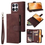 Etui en cuir zipp� multifonction pour xiaomi 14t pro, caf�