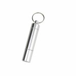 Etui etanche en alliage d'aluminium argenté, boîte a pilules, porte - capsule de cure - dents avec porte ... Etui etanche en alliage d'aluminium argenté, boîte a pilules, porte - capsule de cure - dents avec porte ...
