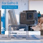 Etui etanche pour gopro hero 8, noir, 30m, bouton en caoutchouc, plong�e, couleurs classiques, housse ...