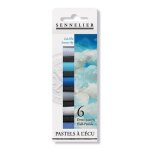 Etui pastels 'a l'�cu' - 6 demi - pastels - ciel d'et�