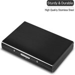 Etui portefeuille en m�tal pour cartes de cr�dit pour femme ¿ blocage des signaux, acier inoxydable ...