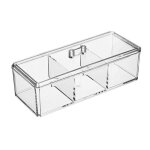Etui de rangement en acrylique transparent, organisateur empilable, mallette de rangement pour comptoir ...