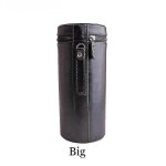 Etui rigide en cuir pu pour objectif, style rtro, pour canon, nikon, sony, pentax, fujifilm, tamron, ...