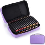 Etui de transport pour marqueurs artistiques, 60 emplacements en toile avec fermeture eclair, pour marqueurs ...