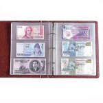 Evago 2 pcs album feuille albumpage poches argent billet billet porte - monnaie collection pvc