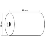 Exacompta lot de 10 bobines pour caisse enregistreuse papier thermique blanc 55g 80x60x12mm 45m, 1 pli ...